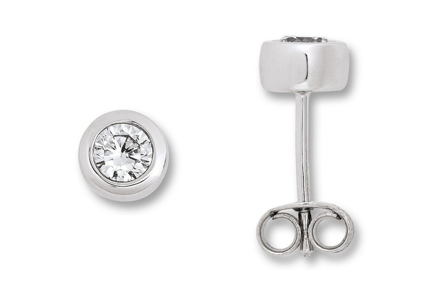 ONE ELEMENT Paar Ohrhänger Zirkonia Zarge Ohrringe Ohrstecker aus 925 Silber, Damen Silber Schmuck Zarge von ONE ELEMENT