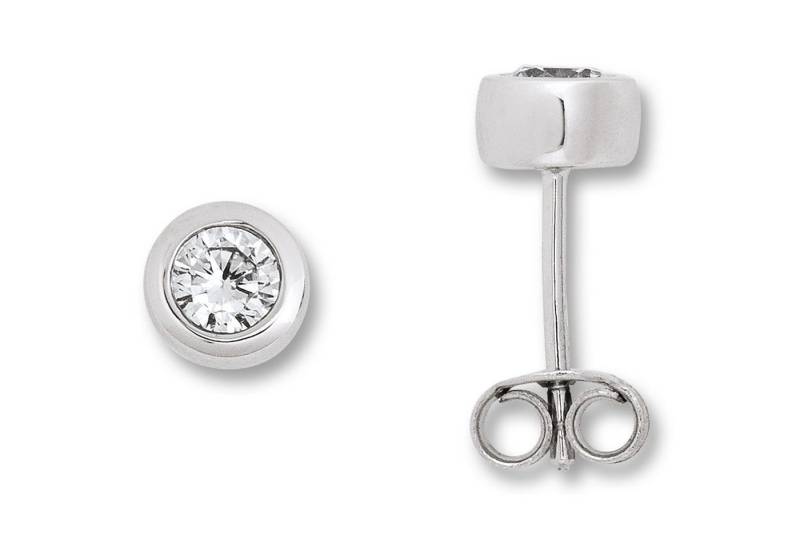 ONE ELEMENT Paar Ohrhänger Zirkonia Zarge Ohrringe Ohrstecker aus 925 Silber, Damen Silber Schmuck Zarge von ONE ELEMENT