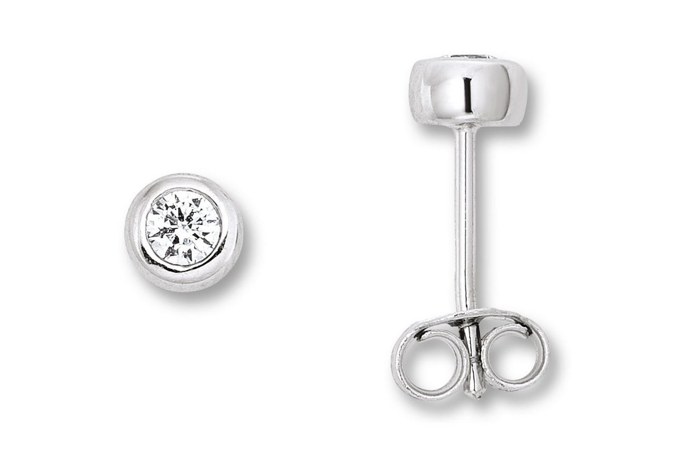 ONE ELEMENT Paar Ohrhänger Zirkonia Zarge Ohrringe Ohrstecker aus 925 Silber, Damen Silber Schmuck Zarge von ONE ELEMENT