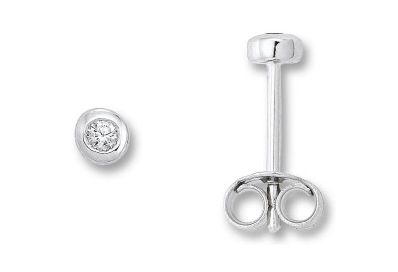 ONE ELEMENT Paar Ohrhänger Zirkonia Zarge Ohrringe Ohrstecker aus 925 Silber, Zeitlos elegant – mit Liebe zum Detail gefertigt von ONE ELEMENT