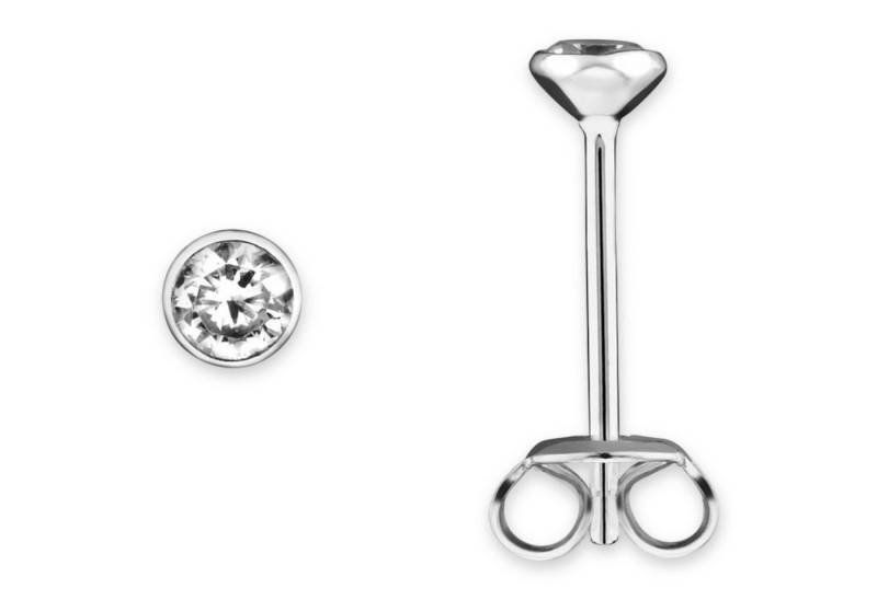 ONE ELEMENT Paar Ohrhänger Zirkonia Zarge Ohrringe Ohrstecker aus 925 Silber, Zurückhaltend & edel – passt zu eleganten wie lässigen Looks von ONE ELEMENT