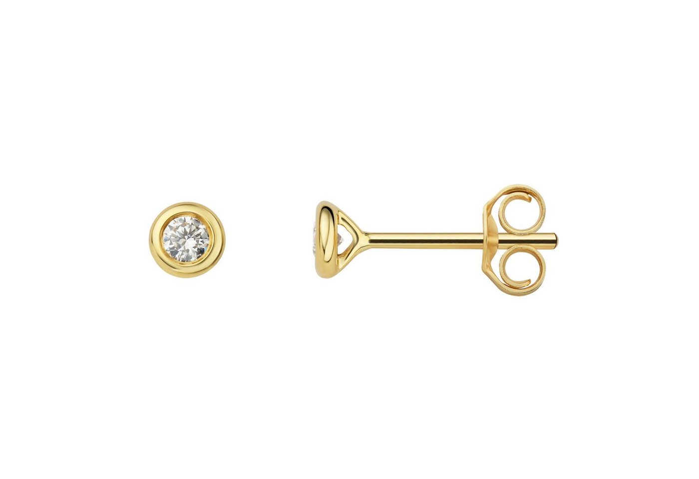 ONE ELEMENT Paar Ohrstecker, Damen Gold Schmuck Zarge von ONE ELEMENT