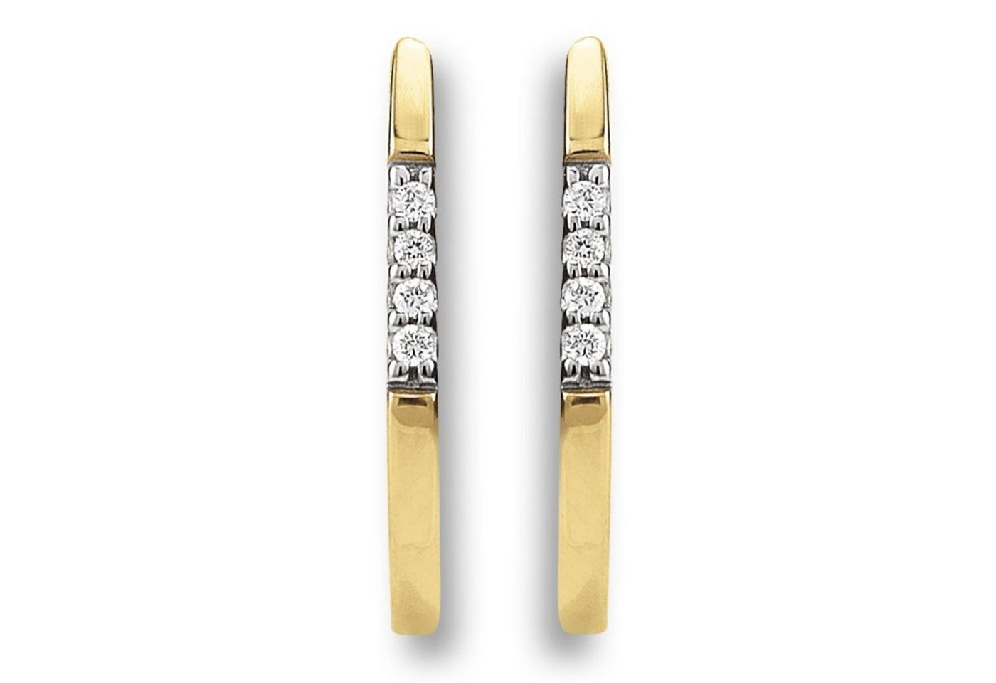 ONE ELEMENT Paar Ohrstecker 0.03 ct Diamant Brillant Ohrringe Ohrstecker aus 585 Gelbgold, Damen Gold Schmuck von ONE ELEMENT