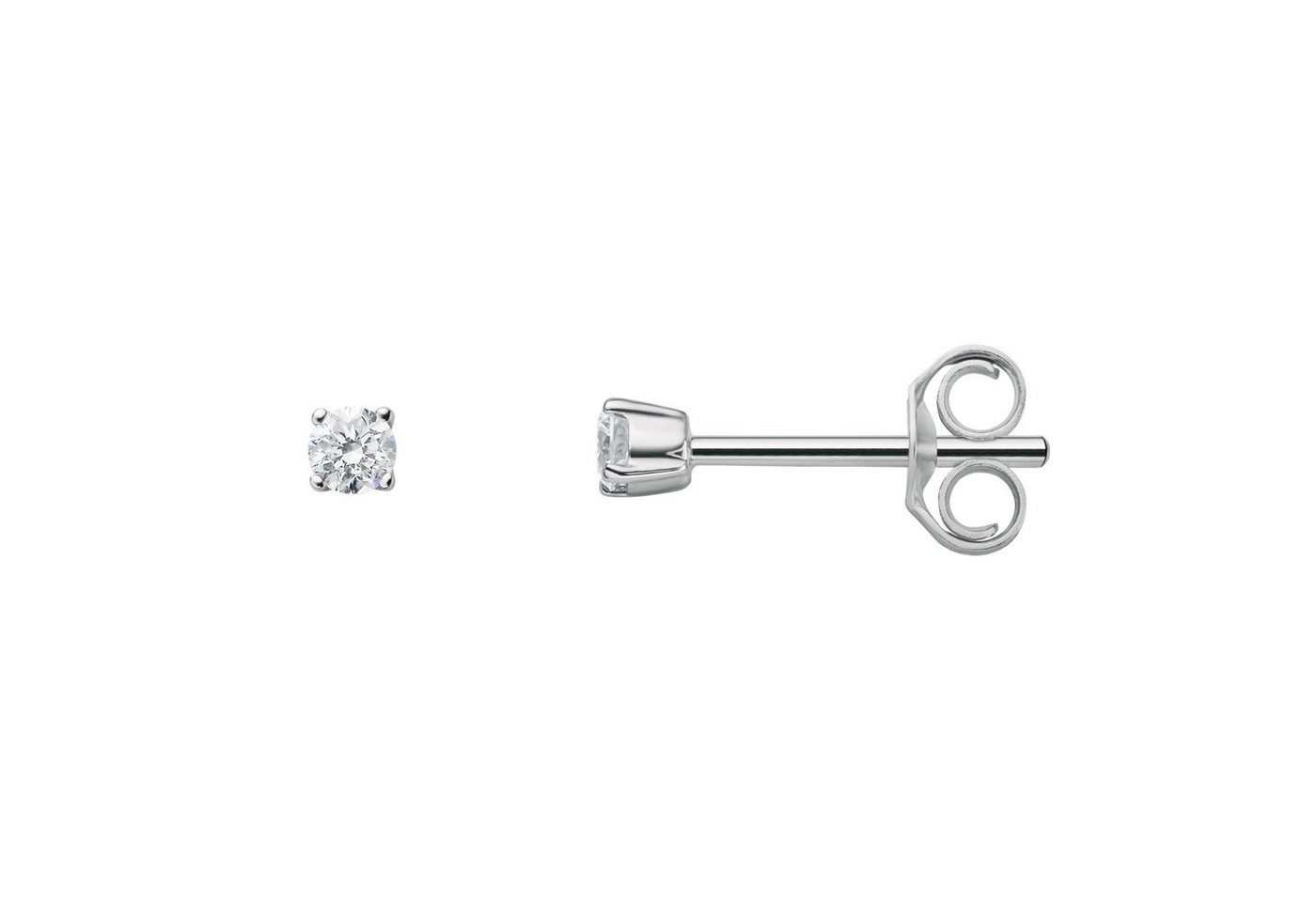 ONE ELEMENT Paar Ohrstecker 0.10 ct Diamant Brillant Ohrringe Ohrstecker aus 585 Weißgold, Damen Gold Schmuck von ONE ELEMENT