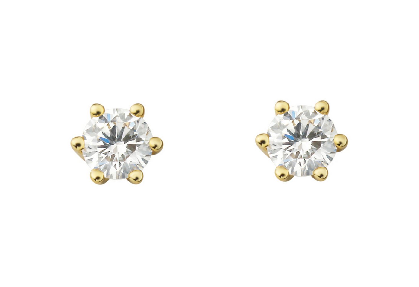ONE ELEMENT Paar Ohrstecker 0.2 ct Diamant Brillant Ohrringe Ohrstecker aus 750 Gelbgold, Damen Gold Schmuck von ONE ELEMENT