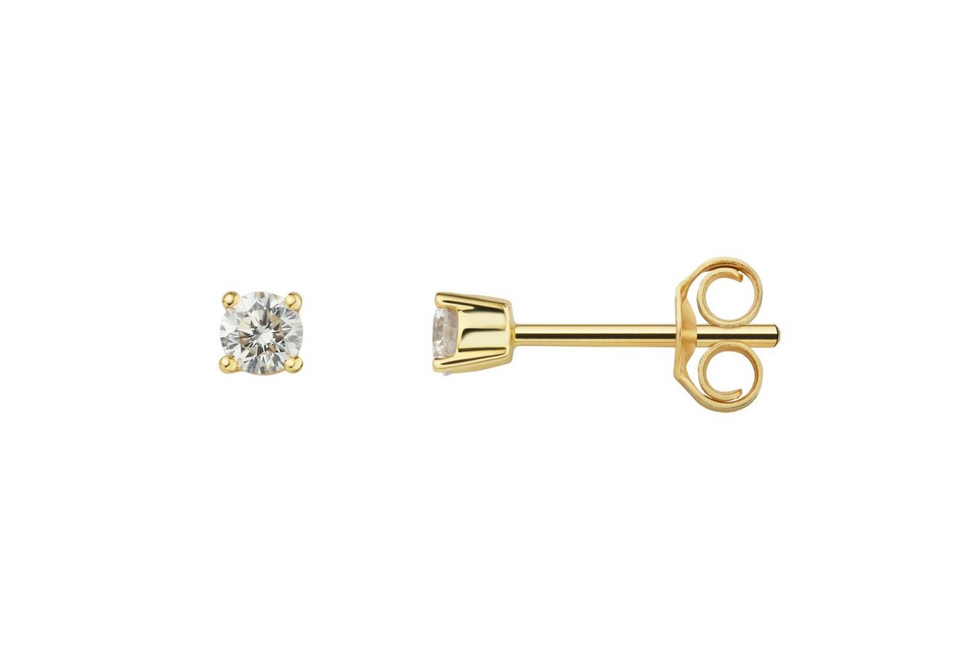 ONE ELEMENT Paar Ohrstecker 0.20 ct Diamant Brillant Ohrringe Ohrstecker aus 750 Gelbgold, Damen Gold Schmuck von ONE ELEMENT