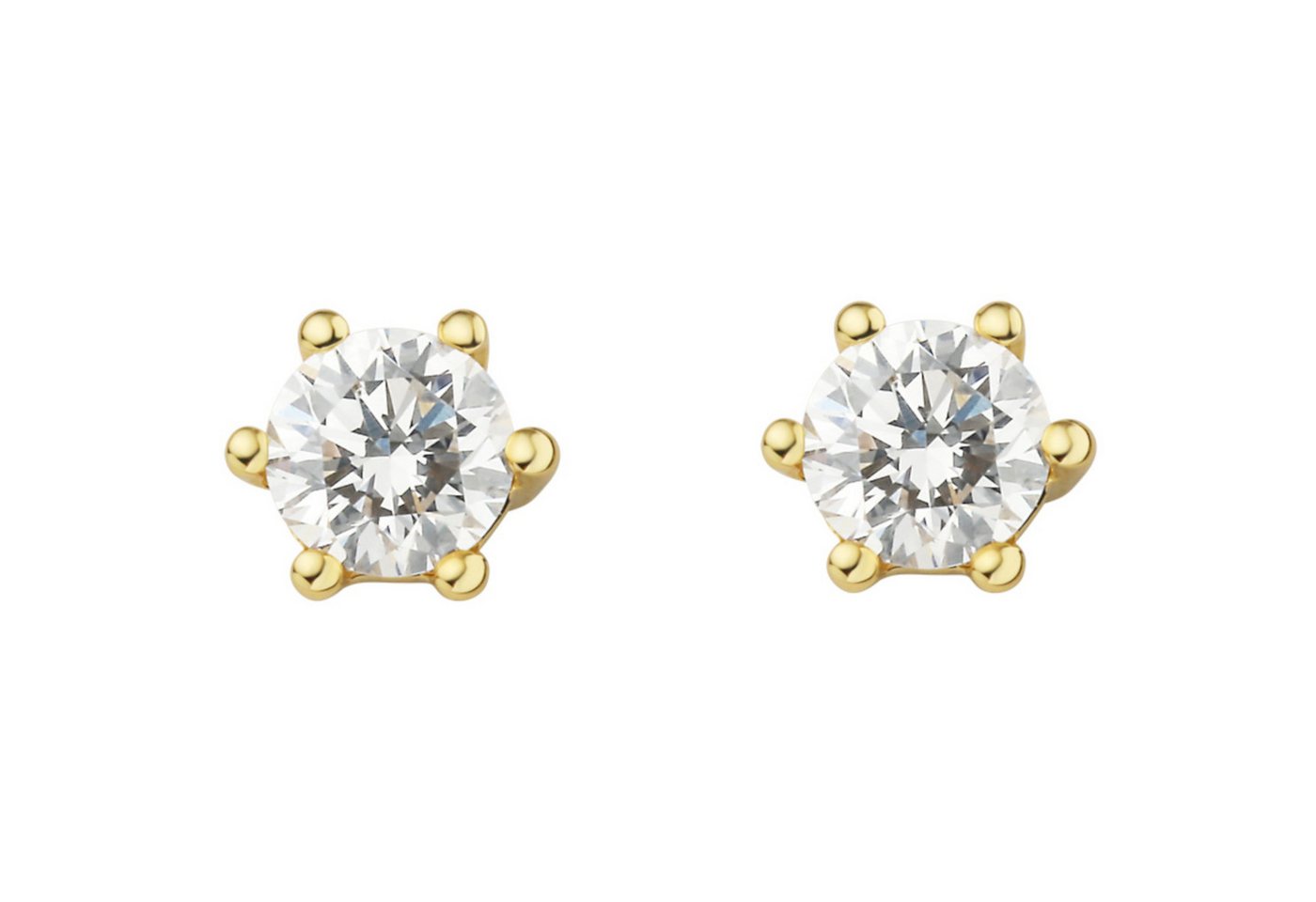 ONE ELEMENT Paar Ohrstecker 0.3 ct Diamant Brillant Ohrringe Ohrstecker aus 750 Gelbgold, Damen Gold Schmuck von ONE ELEMENT