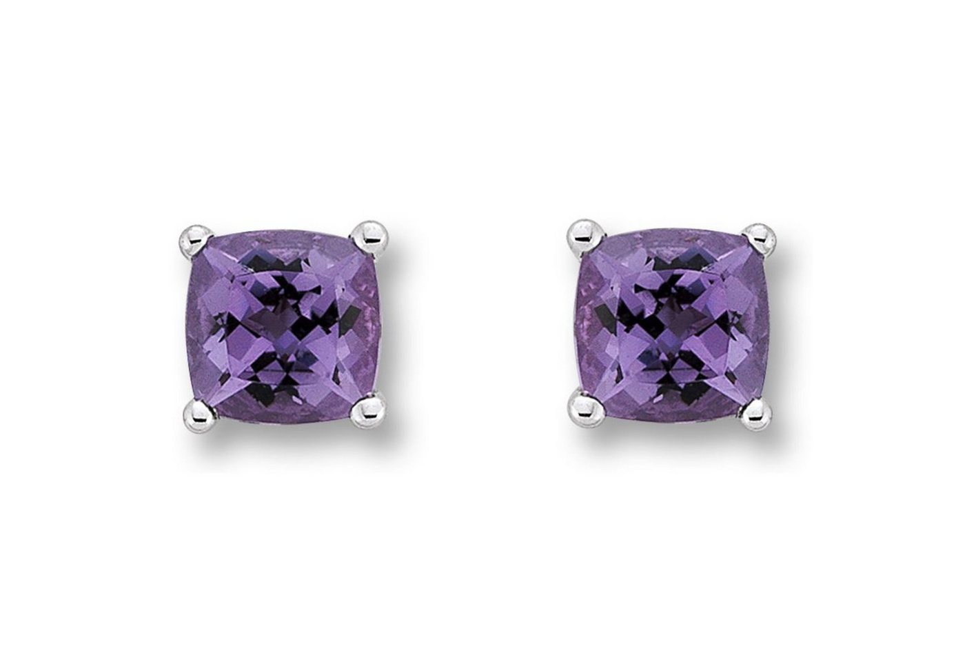 ONE ELEMENT Paar Ohrstecker Amethyst Ohrringe Ohrstecker aus 333 Weißgold, Damen Gold Schmuck von ONE ELEMENT