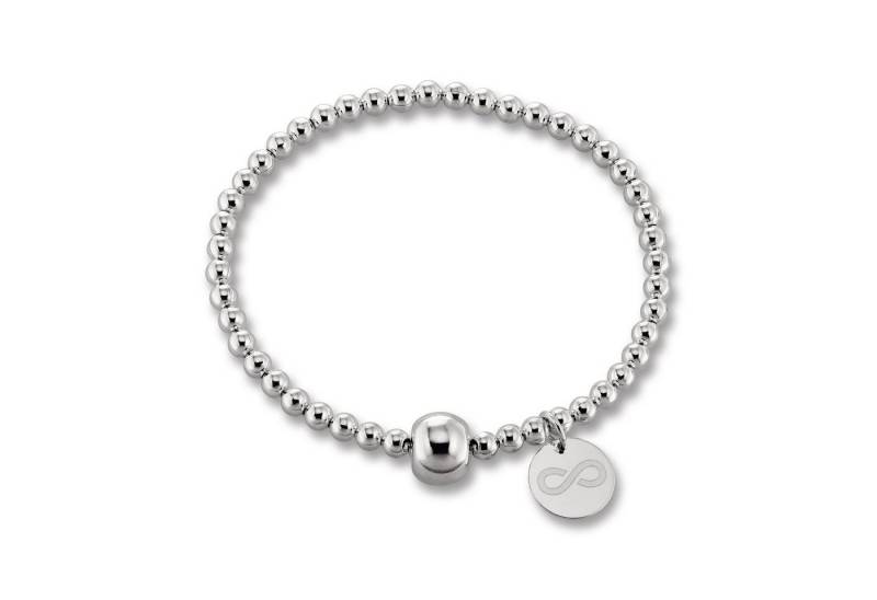 ONE ELEMENT Silberarmband Armband Kugelkette aus 925 Silber Ø 54,0 mm mit Gummiband, Harmonisch gestaltet – ruhiges Design mit feinem Ausdruck von ONE ELEMENT