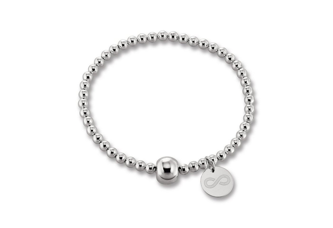 ONE ELEMENT Silberarmband Armband aus 925 Silber Ø 54,0 mm mit Gummiband Ø, Damen Silber Schmuck Kugelkette von ONE ELEMENT