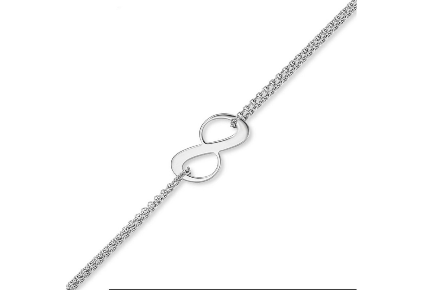 ONE ELEMENT Silberarmband Infinity Armband Rundankerkette aus 925 Silber 17 cm Ø 1,1 mm, Fein gefertigt – ein Zeichen mit besonderer Bedeutung von ONE ELEMENT