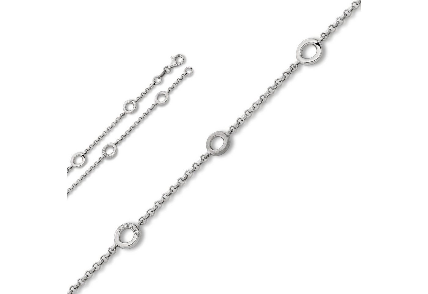 ONE ELEMENT Silberarmband Zirkonia Armband aus 925 Silber 19 cm, Persönlicher Akzent – schlicht, modern, aussagekräftig von ONE ELEMENT