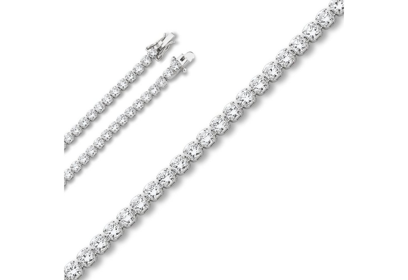 ONE ELEMENT Silberarmband Zirkonia Armband aus 925 Silber 19 cm Ø 3 mm, Kleines Statement – persönlich, stilvoll, alltagstauglich von ONE ELEMENT