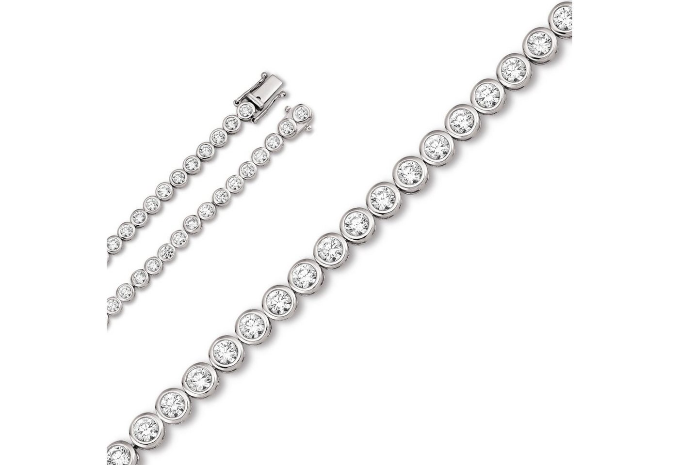 ONE ELEMENT Silberarmband Zirkonia Armband aus 925 Silber 19 cm Ø 4,3 mm, Symbolische Note – harmonisch gestaltet mit Liebe zum Detail von ONE ELEMENT