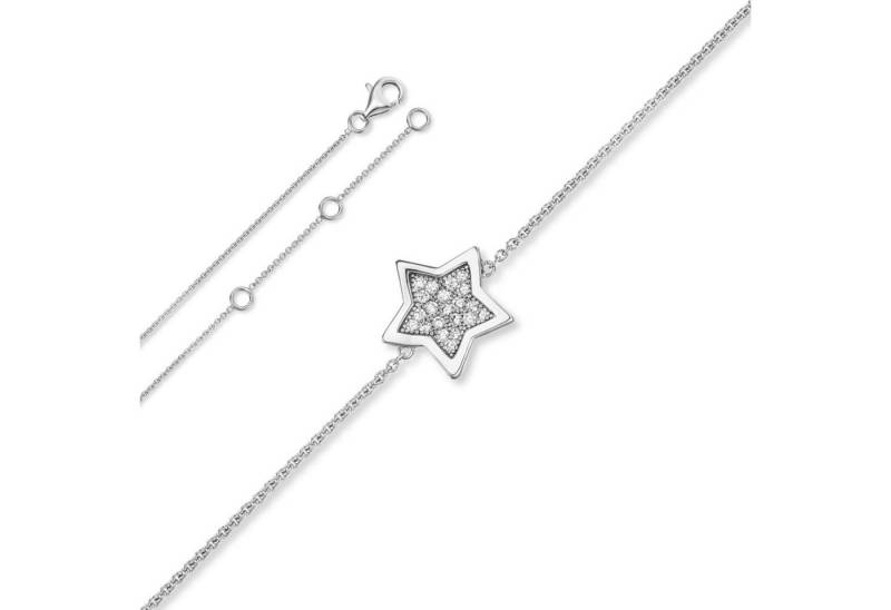 ONE ELEMENT Silberarmband Zirkonia Stern Armband aus 925 Silber 18 cm, Feine Gestaltung – ein Sinnbild mit ruhiger Eleganz von ONE ELEMENT