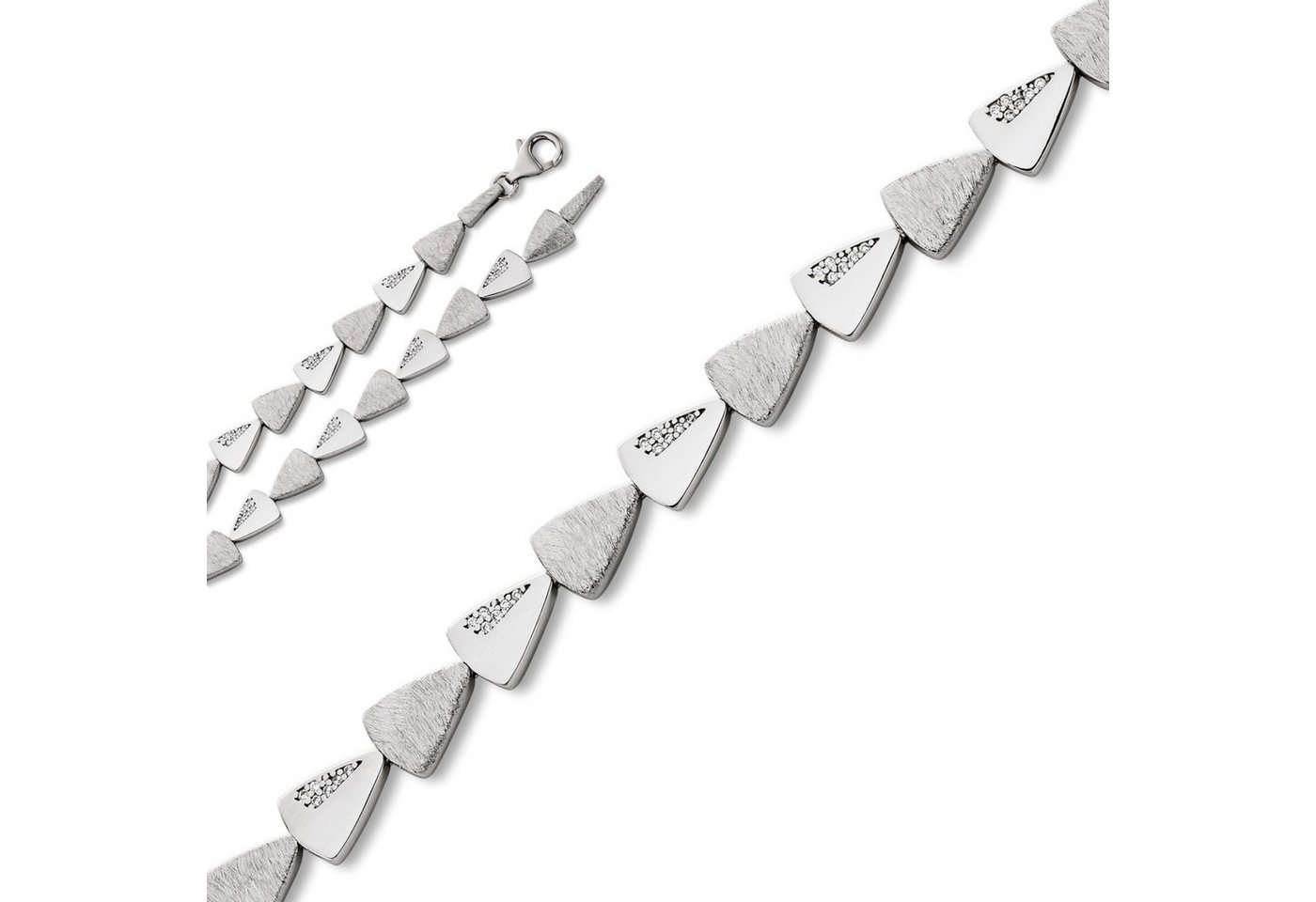 ONE ELEMENT Silberkette Zirkonia Halskette aus 925 Silber, Feine Gestaltung – ein Sinnbild mit ruhiger Eleganz von ONE ELEMENT