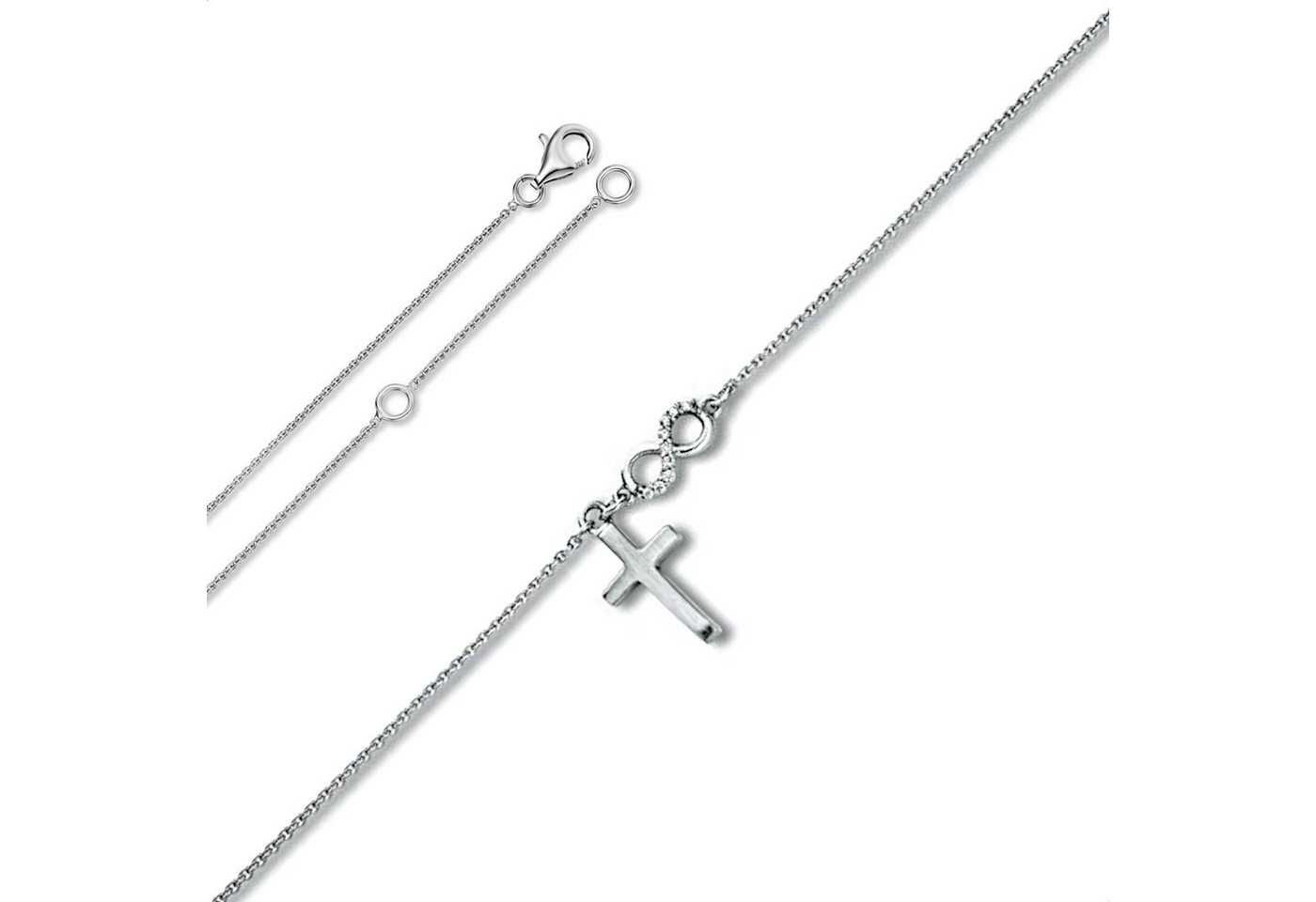 ONE ELEMENT Silberkette Zirkonia Halskette aus 925 Silber 45 cm, Persönlicher Akzent – schlicht, modern, aussagekräftig von ONE ELEMENT