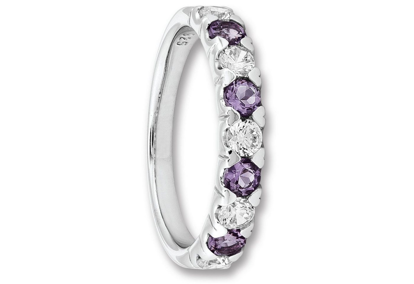 ONE ELEMENT Silberring Zirkonia & Amethyst Ring aus 925 Silber, Damen Silber Schmuck von ONE ELEMENT