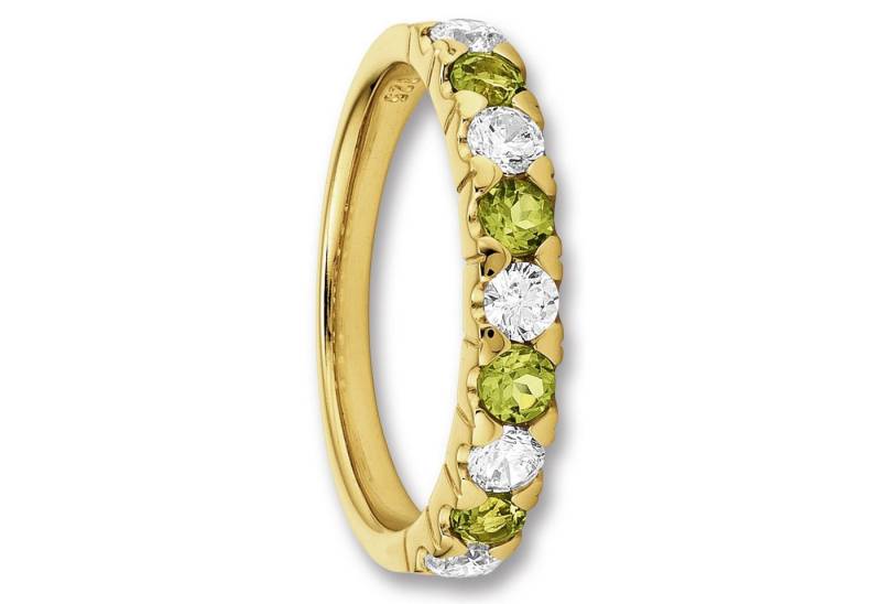 ONE ELEMENT Silberring Zirkonia & Peridot Ring aus 925 Silber, Persönlicher Akzent – schlicht, modern, aussagekräftig von ONE ELEMENT