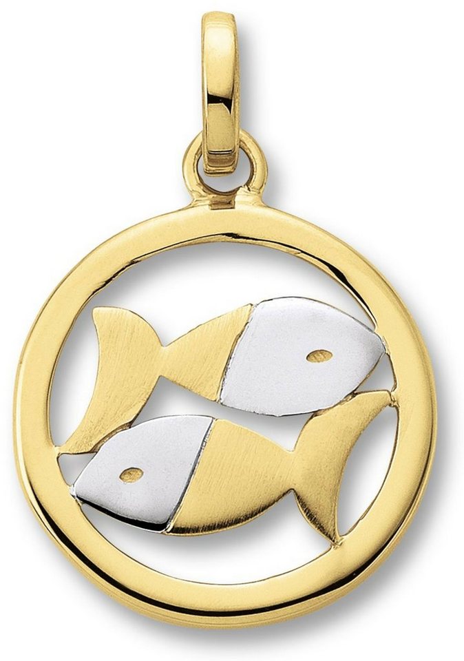 ONE ELEMENT Sternzeichenanhänger Fische Sternzeichen Anhänger aus 333 Gelbgold, Damen Gold Schmuck Fische von ONE ELEMENT