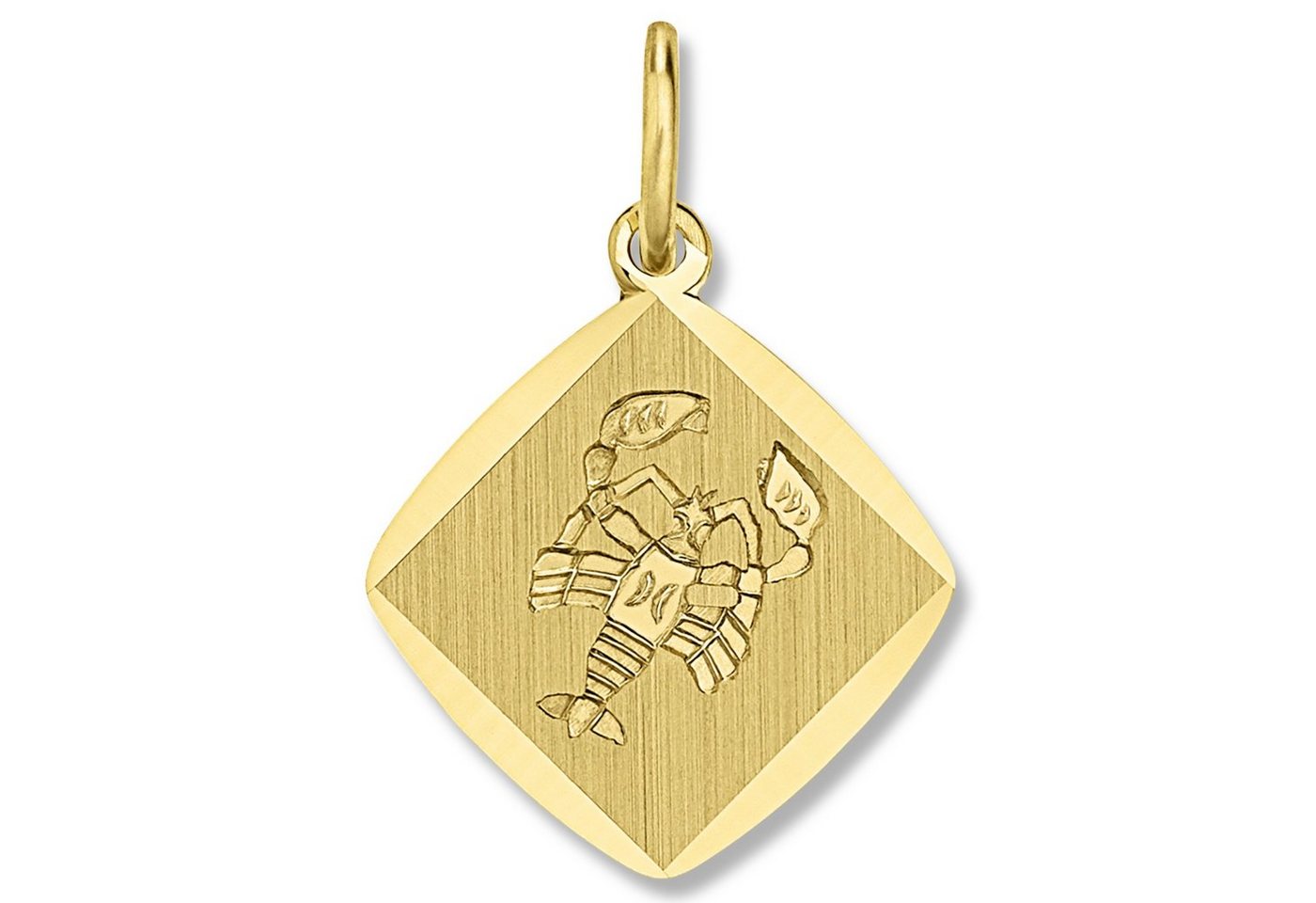 ONE ELEMENT Sternzeichenanhänger Krebs Sternzeichen Anhänger aus 333 Gelbgold, Symbol mit Herz – ein feines Geschenk für viele Anlässe von ONE ELEMENT