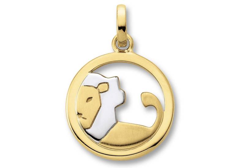 ONE ELEMENT Sternzeichenanhänger Löwe Sternzeichen Anhänger aus 333 Gelbgold, Symbol mit Herz – ein feines Geschenk für viele Anlässe von ONE ELEMENT