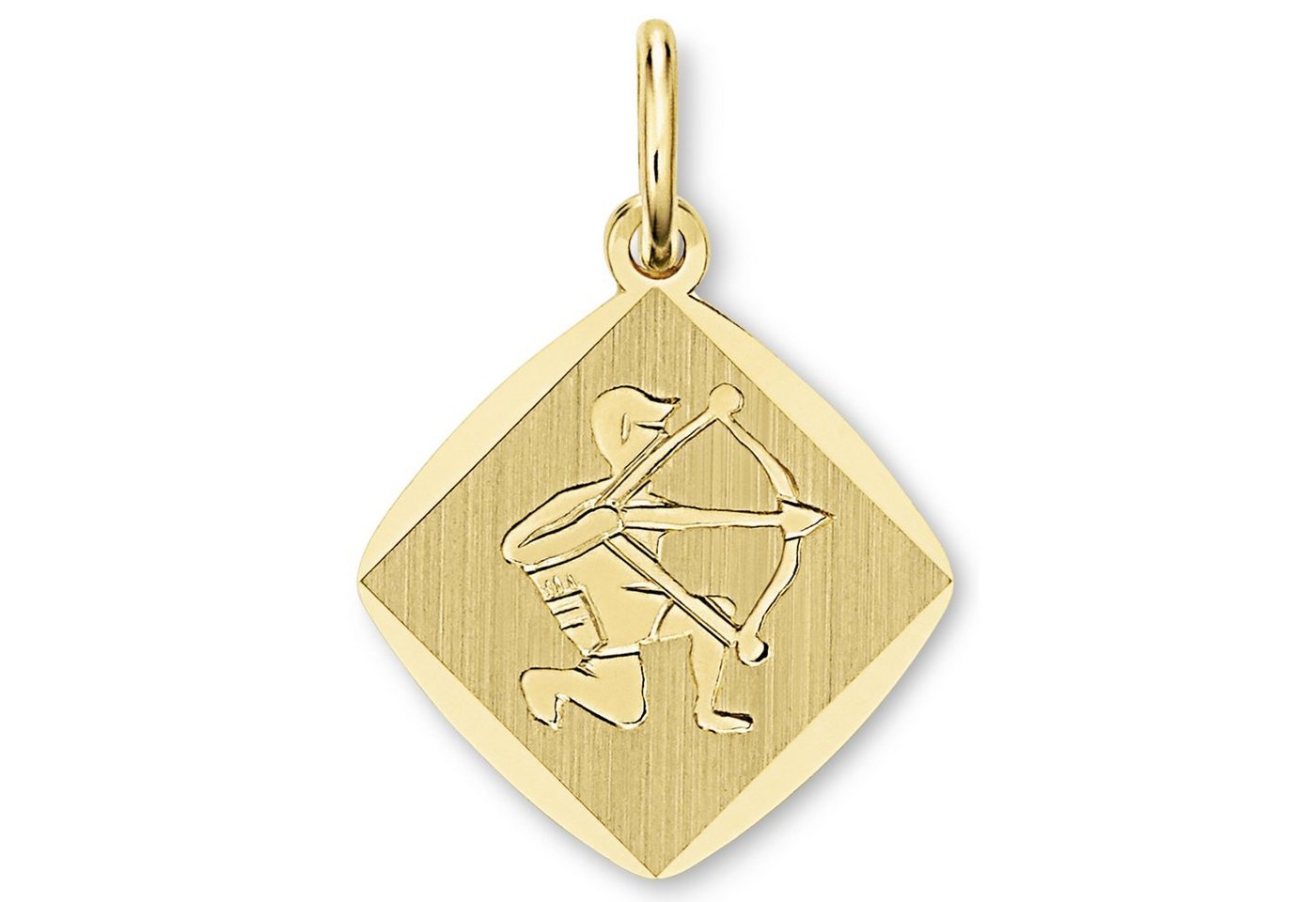 ONE ELEMENT Sternzeichenanhänger Schütze Sternzeichen Anhänger aus 333 Gelbgold, Symbol mit Herz – ein feines Geschenk für viele Anlässe von ONE ELEMENT