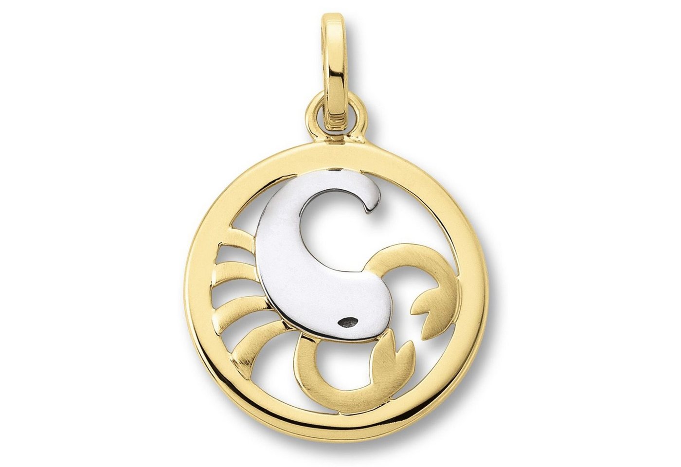 ONE ELEMENT Sternzeichenanhänger Skorpion Sternzeichen Anhänger aus 333 Gelbgold, Symbol mit Herz – ein feines Geschenk für viele Anlässe von ONE ELEMENT