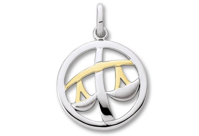 ONE ELEMENT Sternzeichenanhänger Waage Sternzeichen Anhänger aus 925 Silber, Symbol mit Herz – ein feines Geschenk für viele Anlässe von ONE ELEMENT