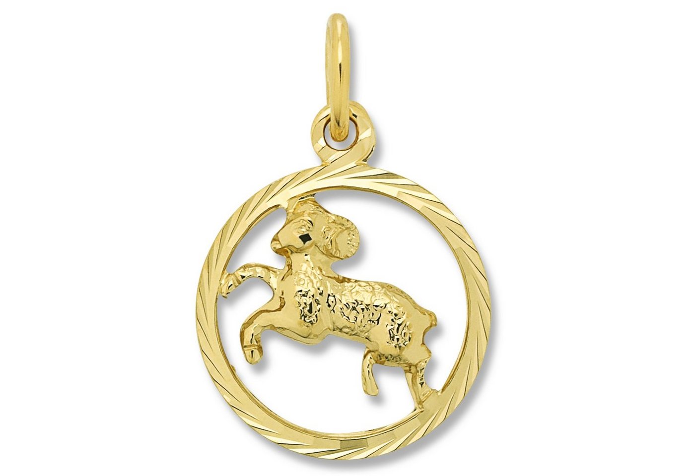 ONE ELEMENT Sternzeichenanhänger Widder Sternzeichen Anhänger aus 333 Gelbgold, Sinnbild Ihrer Persönlichkeit – eine schöne Idee zum Verschenken von ONE ELEMENT