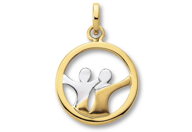 ONE ELEMENT Sternzeichenanhänger Zwilling Sternzeichen Anhänger aus 333 Gelbgold, Symbol mit Herz – ein feines Geschenk für viele Anlässe von ONE ELEMENT