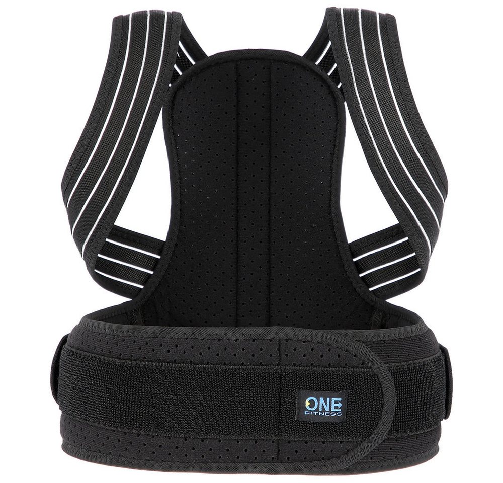 ONE FITNESS Bauch- und Rückenstützgürtel Rückerhalter Stabilisator (Spar-Set, 1-tlg., Geradehalter), Versteift die Brustwirbelsäule und fördert eine aufrechte Haltung von ONE FITNESS