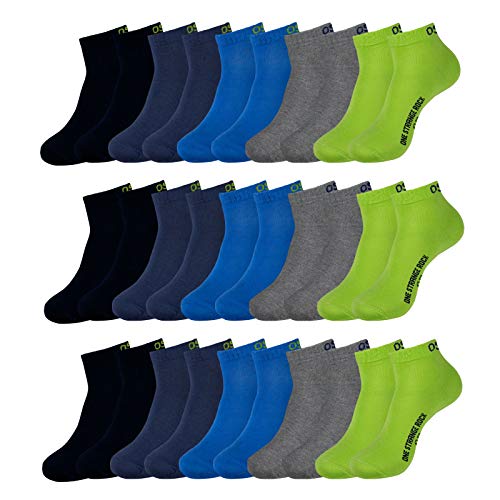 ONE STRANGE ROCK Herren Damen Quarter Socken Kurzsocken 5, 10, 15, 20, 30 Paar, Farbe:Blau/Grau/Grün - 15er Pack, Größe:35-38, Artikel:-201 frog on the water von ONE STRANGE ROCK