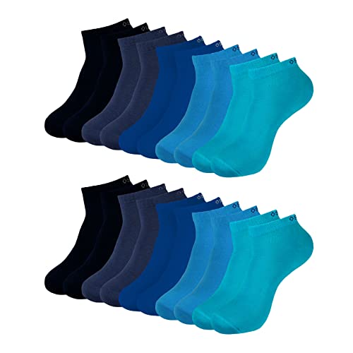 ONE STRANGE ROCK Herren Damen Sneaker Socken 5, 10, 15, 20, 30 Paar, Farbe:Blau - 10er Pack, Größe:39-42 von ONE STRANGE ROCK