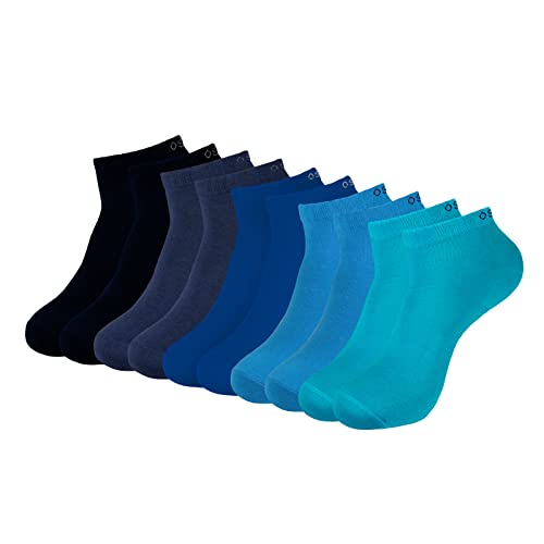 ONE STRANGE ROCK Herren Damen Sneaker Socken 5, 10, 15, 20, 30 Paar, Farbe:Blau - 5er Pack, Größe:39-42 von ONE STRANGE ROCK