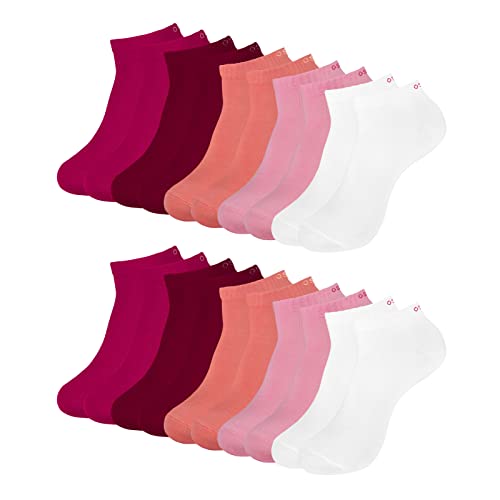 ONE STRANGE ROCK Herren Damen Sneaker Socken 5, 10, 15, 20, 30 Paar, Farbe:Pink/Rosa/Weiß - 10er Pack, Größe:35-38 von ONE STRANGE ROCK