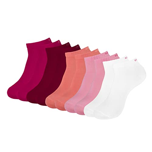 ONE STRANGE ROCK Herren Damen Sneaker Socken 5, 10, 15, 20, 30 Paar, Farbe:Pink/Rosa/Weiß - 5er Pack, Größe:35-38 von ONE STRANGE ROCK