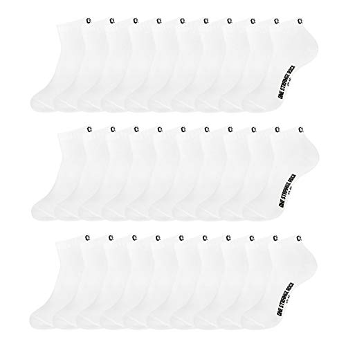 ONE STRANGE ROCK Quarter Socken Kurzsocken Herren Damen 15 Paar, Größe:35-38, Artikel:-100 snowflake von ONE STRANGE ROCK