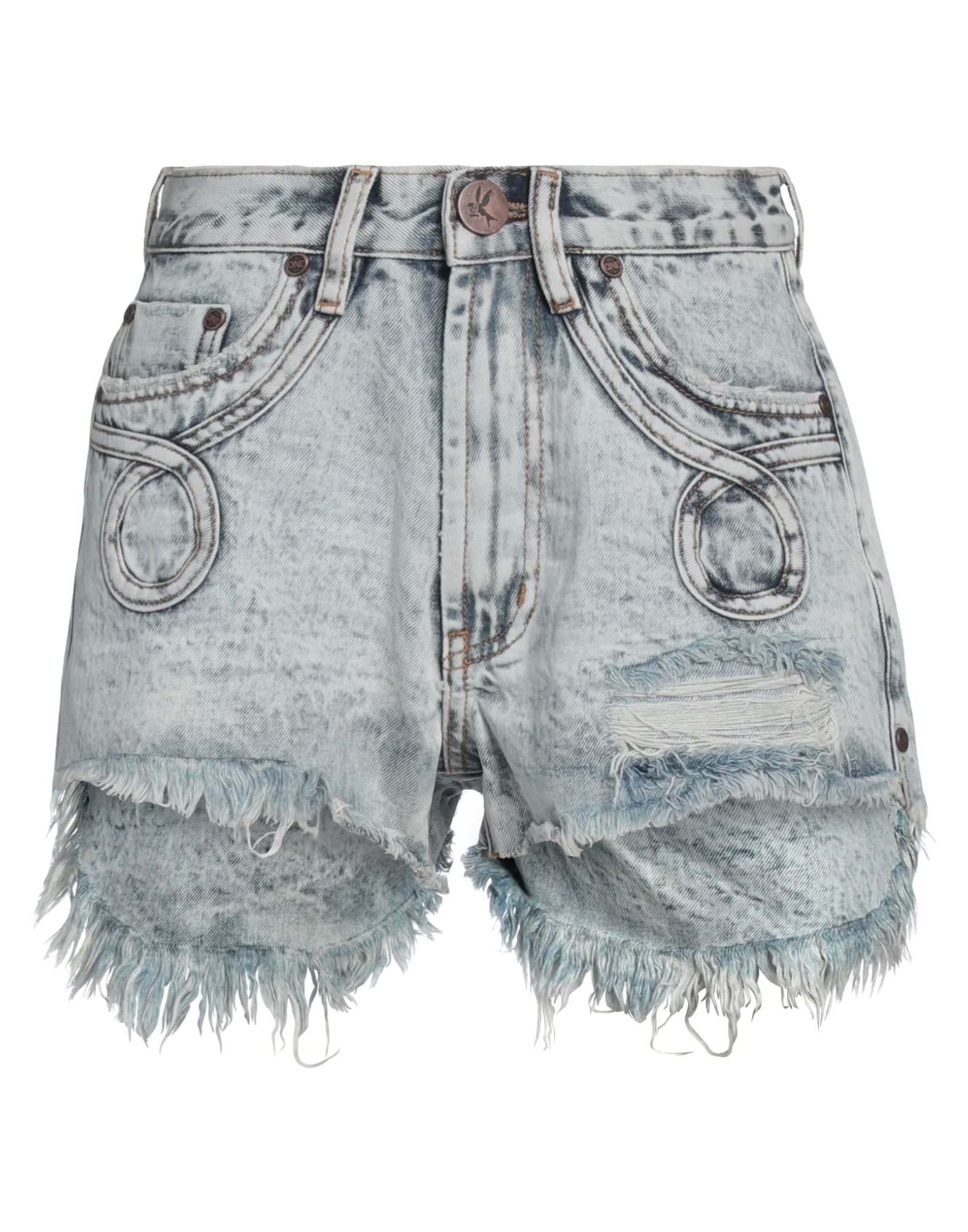 ONE TEASPOON Jeansshorts Damen Blau von ONE TEASPOON