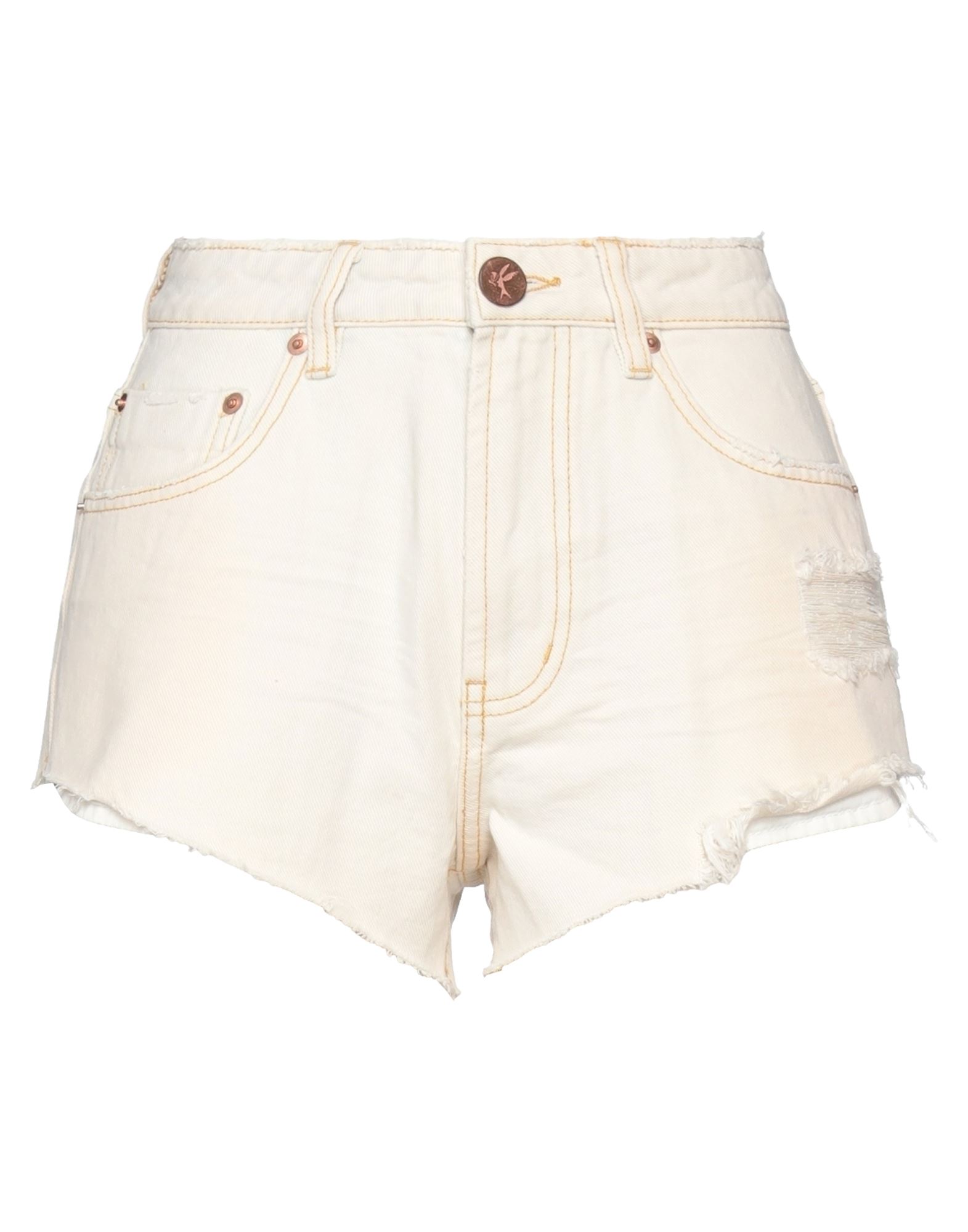 ONE TEASPOON Jeansshorts Damen Elfenbein von ONE TEASPOON