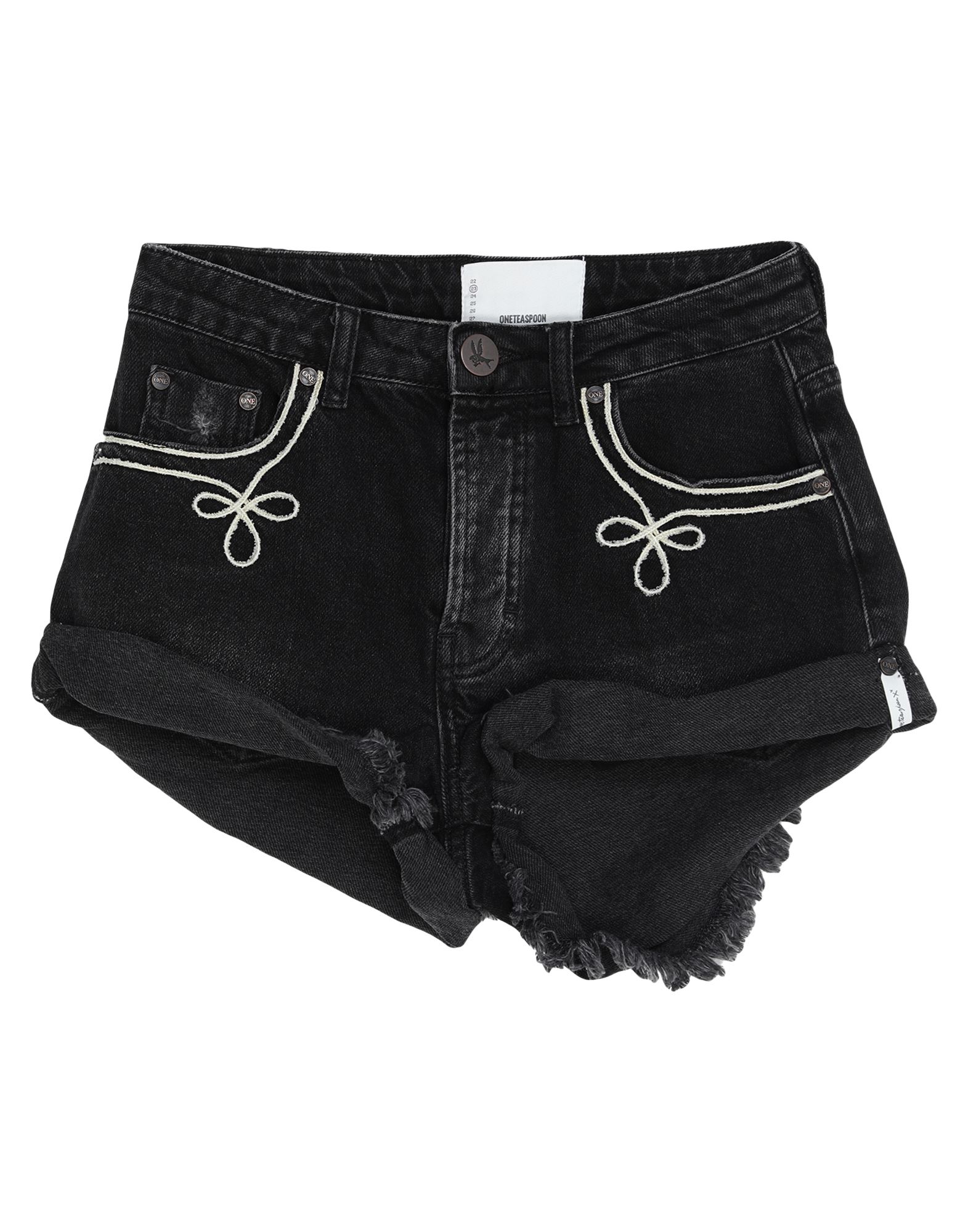 ONE TEASPOON Jeansshorts Damen Schwarz von ONE TEASPOON