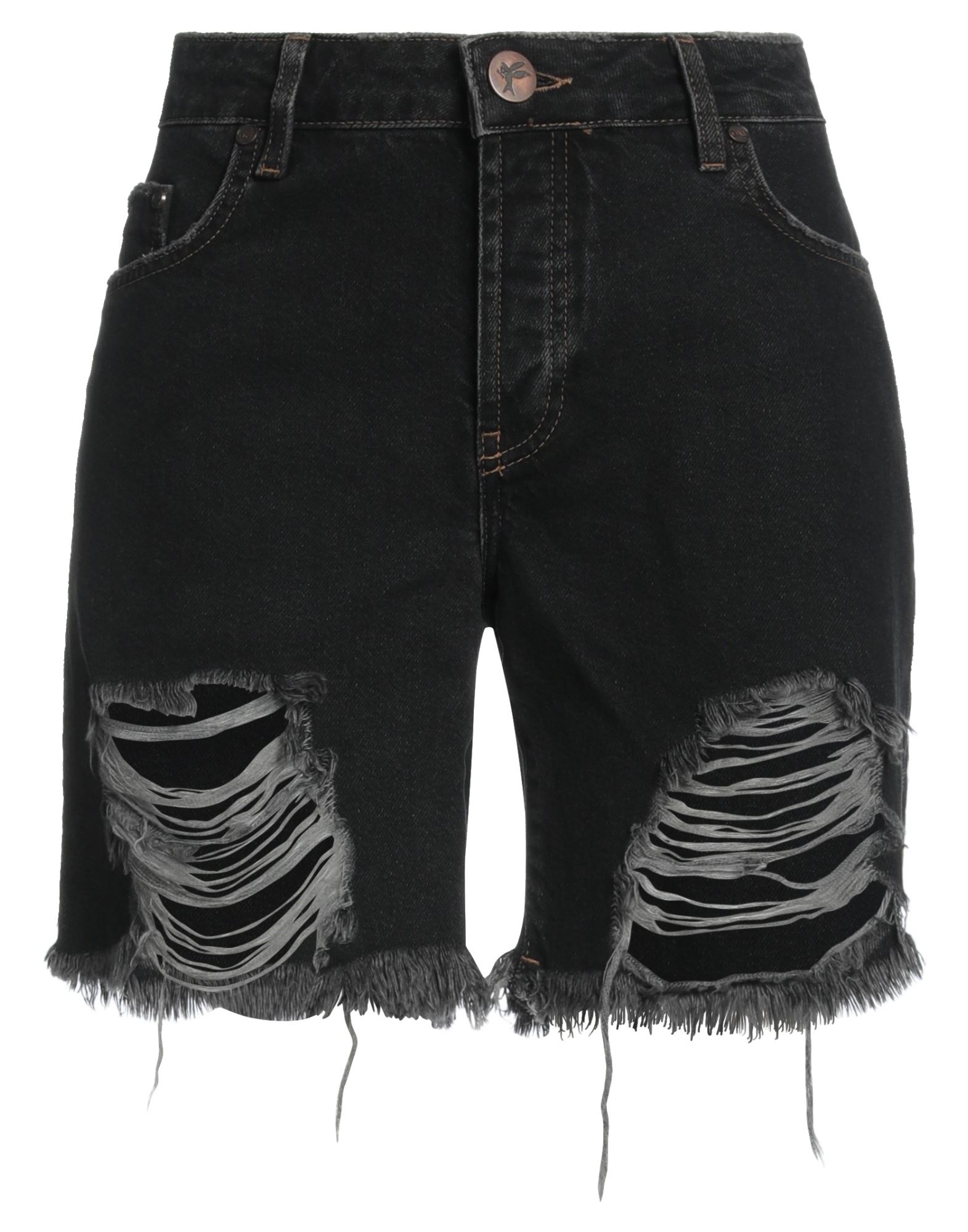 ONE TEASPOON Jeansshorts Damen Schwarz von ONE TEASPOON