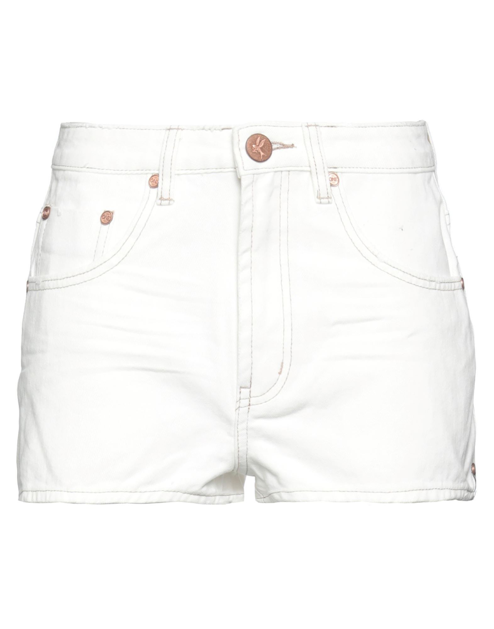 ONE TEASPOON Jeansshorts Damen Weiß von ONE TEASPOON