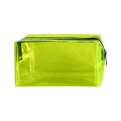 ONEART Tragbare transparente Kosmetiktasche, PVC, wasserdichte Make-up-Tasche, Reise-Aufbewahrung, Kulturbeutel für Damen, Aufbewahrungsbeutel mit Reißverschluss, gelb von ONEART