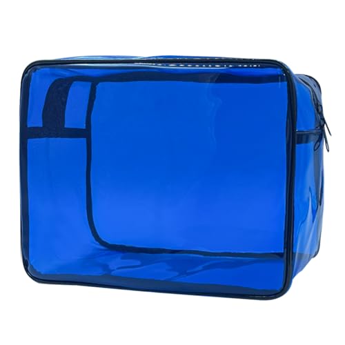 ONEART Transparente Make-up-Tasche für Damen, Kosmetiktasche, Kulturbeutel, Reisetasche, Kosmetiktasche, Blau, Casual von ONEART