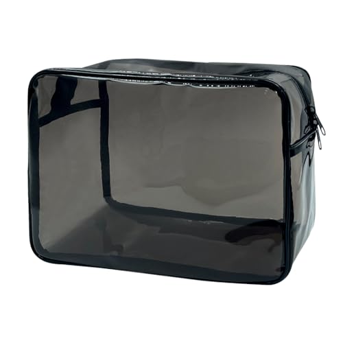 ONEART Transparente Make-up-Tasche für Damen, Kosmetiktasche, Kulturbeutel, Reisetasche, Kosmetiktasche, Schwarz, Casual von ONEART