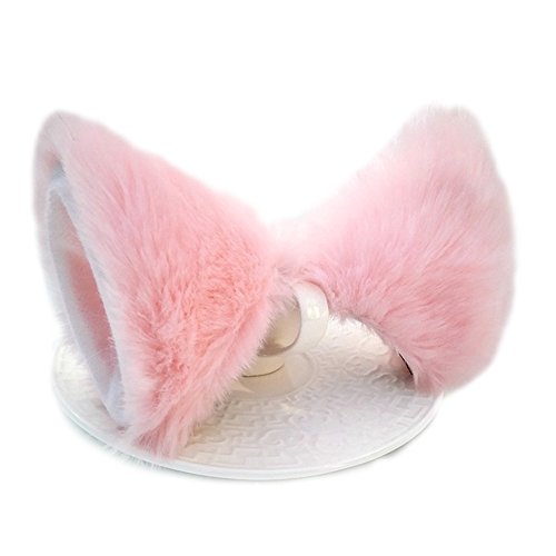 ONECHANCE Katzenohren Haarreif Fuchsohren Stirnband kopfschmuck für karneval Halloween Kostüm Anime Cosplay (Rosa) von ONECHANCE