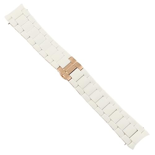 ONECMN Classic 20 23 mm Silikon-Armband aus massivem Edelstahl für Armani AR5858 5943 5941 5867 5981 Faltschließe, 20 mm, Achat von ONECMN