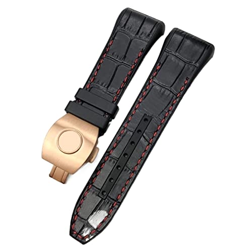 ONECMN Uhrenarmband für Franck Muller, 28 mm, Rindsleder, Silikon, Nylon-Gummi, Faltschnalle, Uhrenarmbänder für Herren, 28mm, Achat von ONECMN