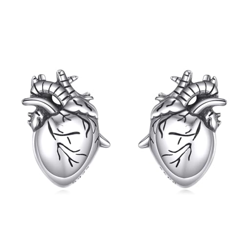 Anatomische Herz Ohrringe 925er Sterlingsilber Gothic Herz Ohrstecker Anatomisches Herz Goth Schmuck Geschenke Für Männer Und Frauen Anatomische Herz Ohrringe 925er Sterlingsilber Gothic Herz Ohrstecker Anatomisches Herz Goth Schmuck Geschenke Für Männer Und Frauen von ONEFINITY